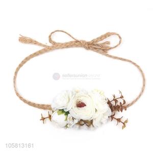 High Quality Simulation Flower Hemp Rope Decorative Head Band