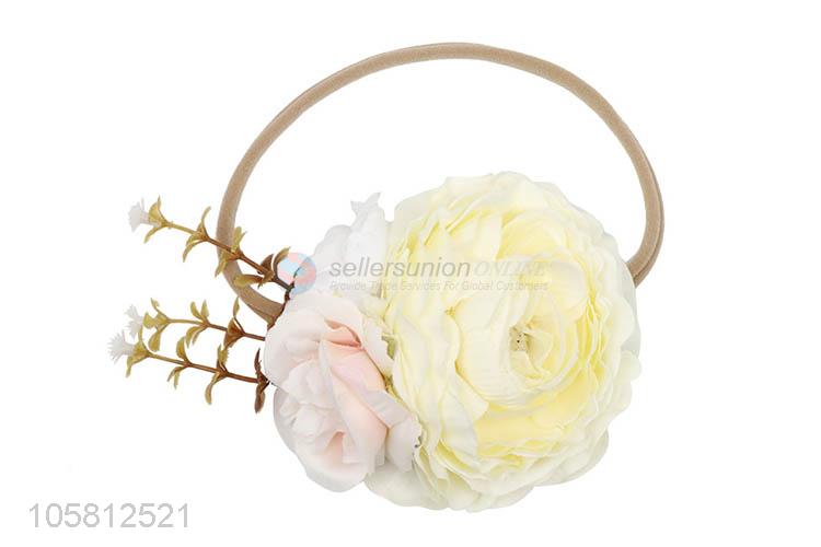 Fashion Simulation Peony Elastic Headband For Children