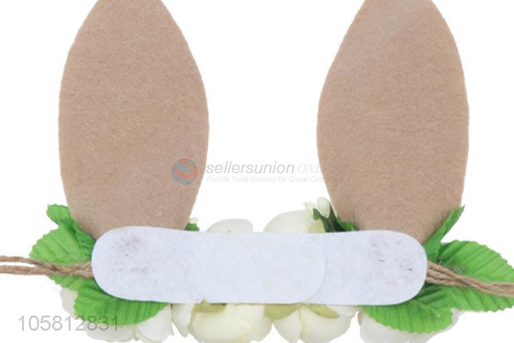 Unique Design Rabbit Ear Simulation Flower Hair Band For Easter