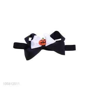 Custom Halloween Decoration Bowknot Pumpkin Design Elastic Headband