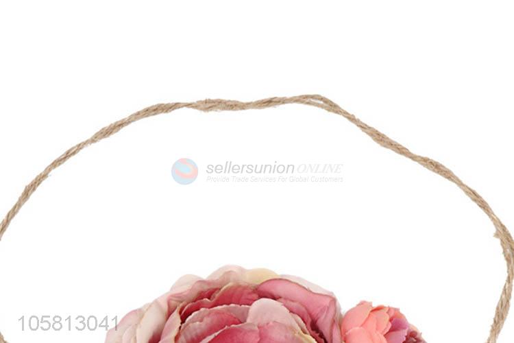 Fashion Three-Dimensional Peony Flower Hemp Rope Head Band