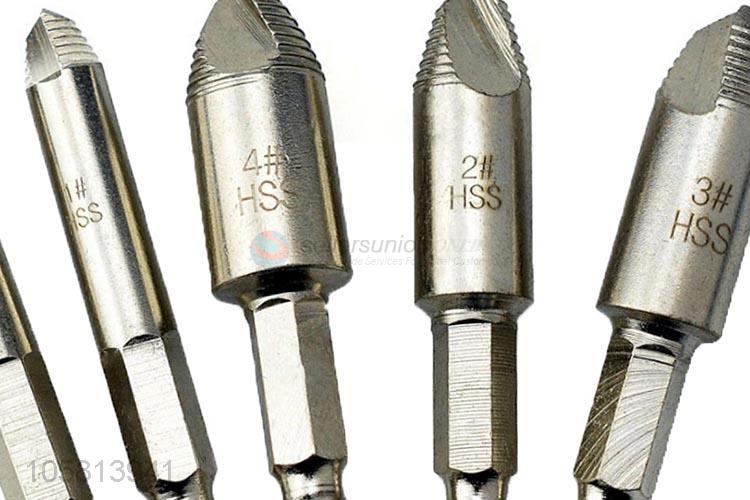 Promotional premium quality 5pcs HSS broken screw remover and extractor set