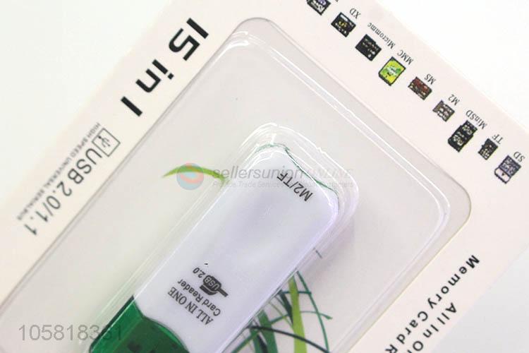 New Design USB Memory Card Reader Plastic Card Reader