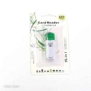 New Design USB Memory Card Reader Plastic Card Reader