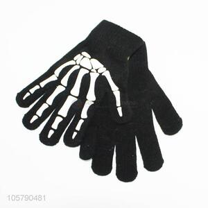 Direct factory mens luminous skull gloves for winter