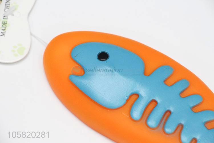 Custom Fish Shape Vinyl Sound Chew Toy Pet Toy