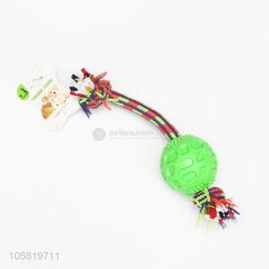 Best Selling Colorful Cotton Rope Rubber Chew Toy For Pet