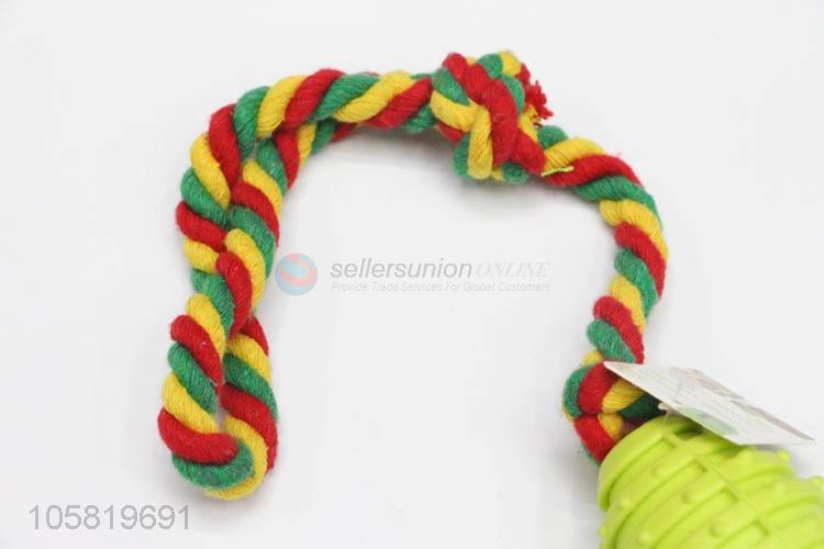 Popular Rubber Pet Toy Cotton Rope Chew Toy