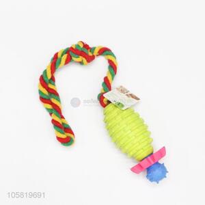 Popular Rubber Pet Toy Cotton Rope Chew Toy