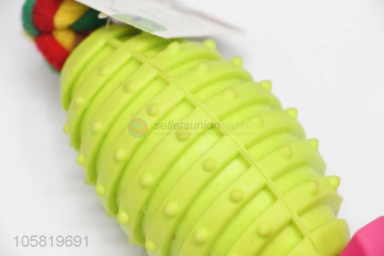 Popular Rubber Pet Toy Cotton Rope Chew Toy