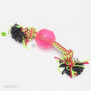 Popular Cotton Rope Rubber Ball Chew Toy For Pet