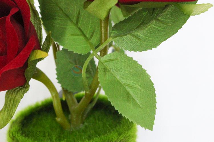 Very Popular Garden Home Decor Artificial Rose Flower Plant