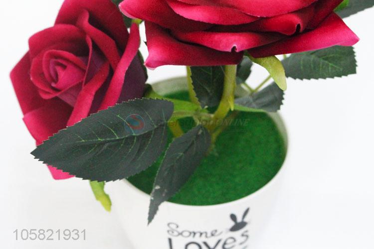 Hot New Products Decoration Home Artificial Rose Flower  Plant