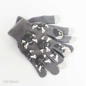 Cute Design Winter Five Finger Glove For Children