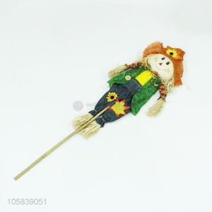 Thanksgiving garden scarecrow decoration with sticks