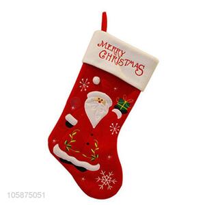 Wholesale cloth christmas ornament stocking sock