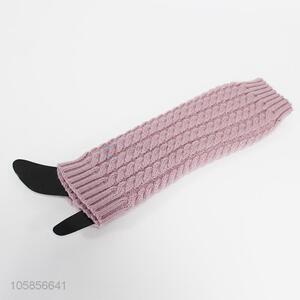 Factory price women winter twisted knitted leg warmer
