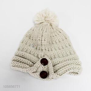 Recent design hot selling ladies winter knitted hats caps