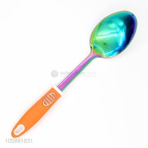 Good factory price stainless steel spoon with plastic handle
