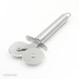 Factory price stainless steel double blade pizza cutter slicer