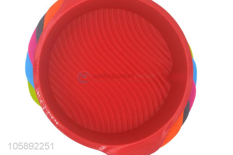 Fashion designed 9 inch round silicone microwave cake pan