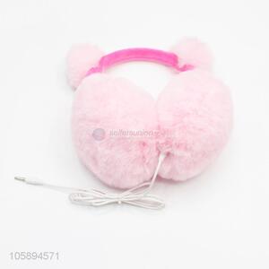 Superior Quality Pink Winter Earmuff Woman Ear Warmers with Earphone