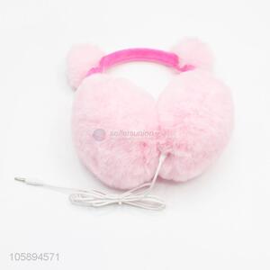 Superior Quality Pink Winter Earmuff Woman Ear Warmers with Earphone