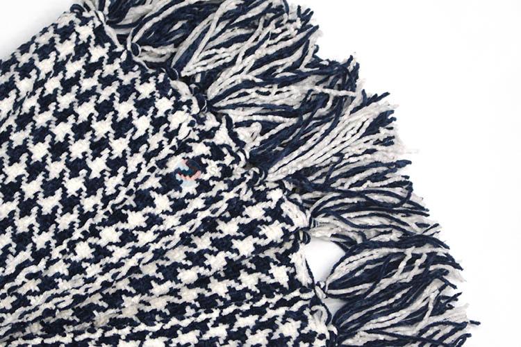 China factory price fashion women check pattern winter warm scarf