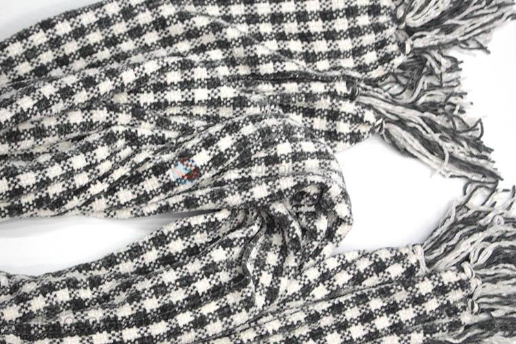 Nice classic cheap check pattern winter warm scarf for ladies