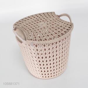 Household Multi-purpose Plastic Storage Basket  With Lid