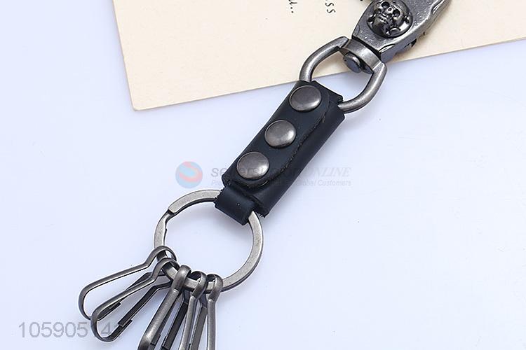 Promotional custom leather key chain with multi hooks