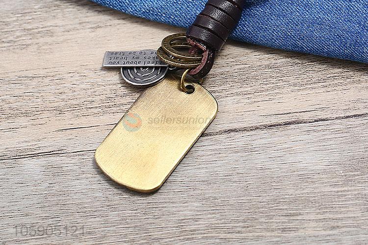 High sales personalized liberty statue pendant leather key chain