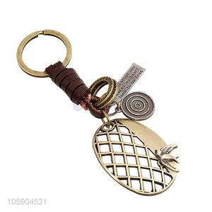 New design personalized alloy pendant retro bird leather key chain