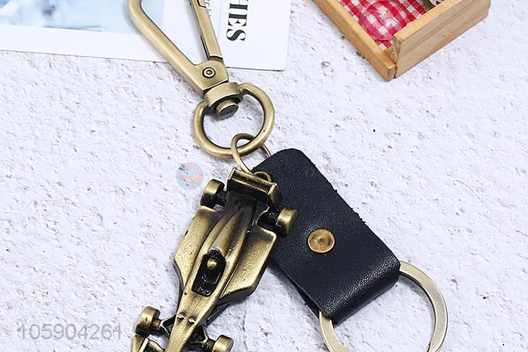 Made in China leather key chain with retro 4x4 vehicle charms