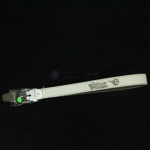 Custom cheap prices trendy women white pu belt