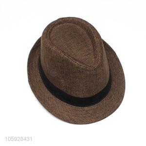 Chinese summer wholesale breathable fedora polyester hat with belt