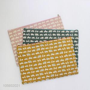 Cheap and High Quality Car Pattern Portable Document File Bag with Zipper