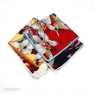 Wholesale Flower Pattern Cotton Suit Pocket <em>Handkerchief</em>