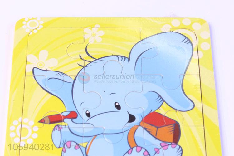 Best Price Cartoon Elephant  Pattern Educational Wood Puzzle for Baby