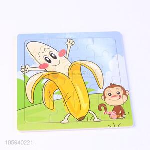 Reasonable Price Children Cartoon Banana Wooden Puzzle
