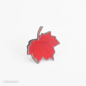 Competitive Price Red Maple Leaf Alloy Brooch
