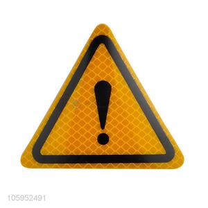 Car Trunk Lid Warning Exclamation Point Triangle Reflective Sticker