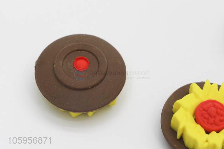 School use eco-friendly lovely cookie shape novelty erasers