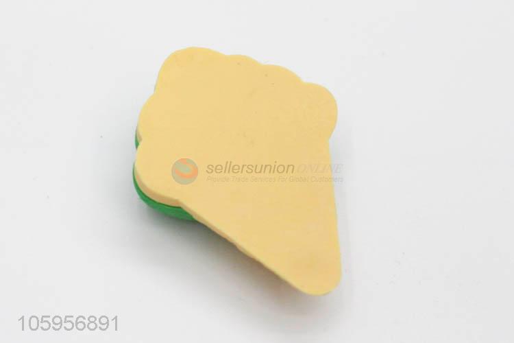 Wholesale new novelty ice-cream shape soft rubber 3d eraser