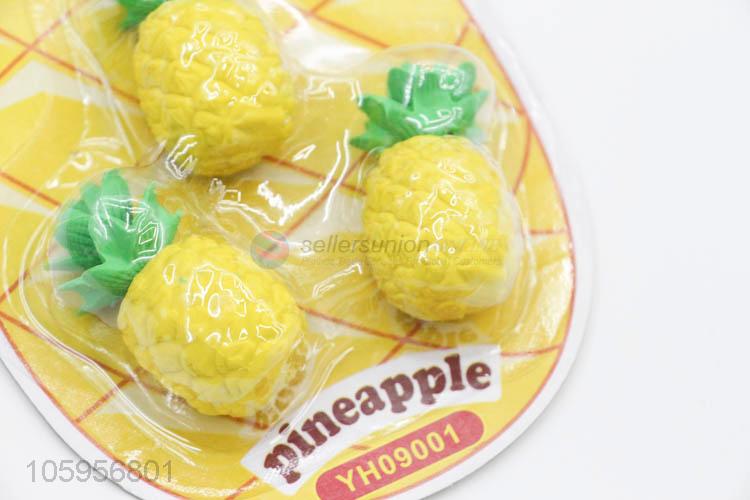 Unique design pineapple shape shape erasers creative fruit eraser