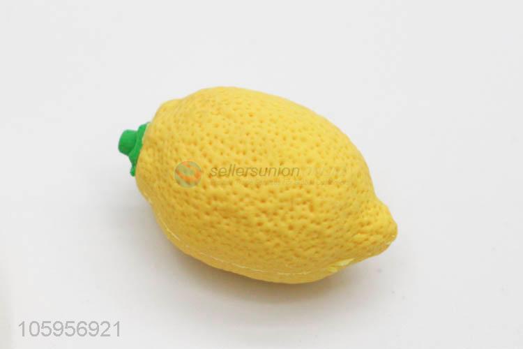 Wholesale unique design cartoon lemon shape erasers