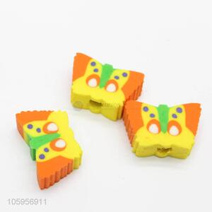 Wholesale creative butterfly shape pencil eraser for school children