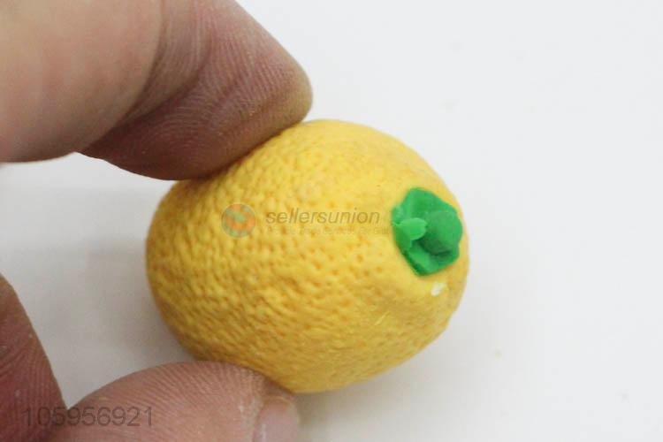 Wholesale unique design cartoon lemon shape erasers