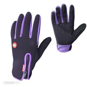 Hot selling polar fleece full finger cycling gloves warm glove
