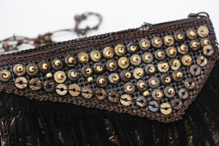 Custom Thin Beads Straps Tassel Messenger Bag
